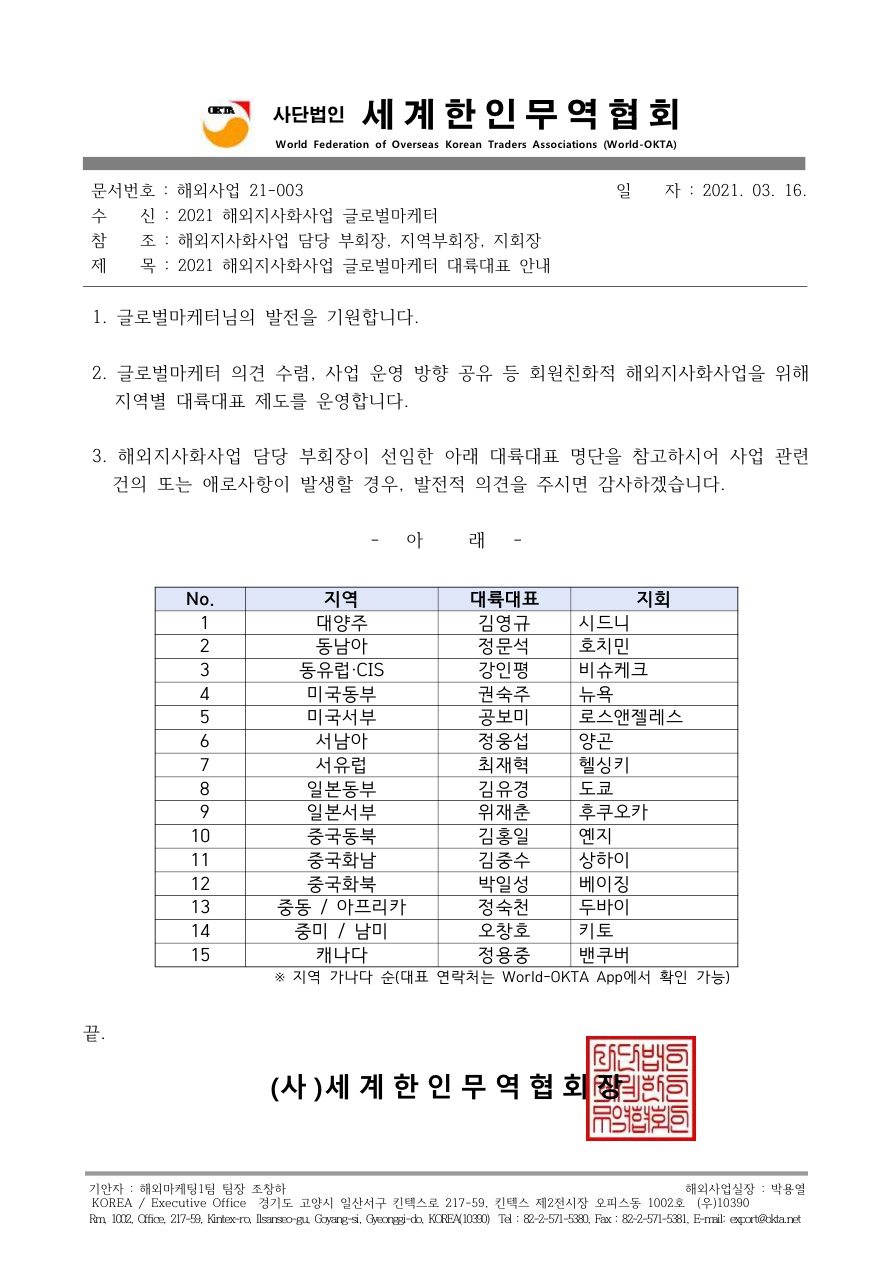 해외사업-21-003_2021 해외지사화사업 글로벌마케터 대륙대표 안내_1.jpg 이미지입니다.